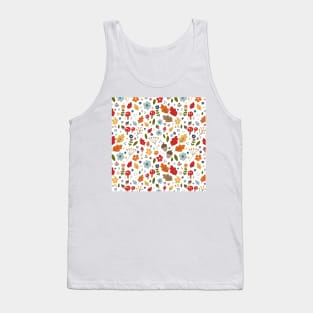 Fall Autumn Woodland Floral Tank Top